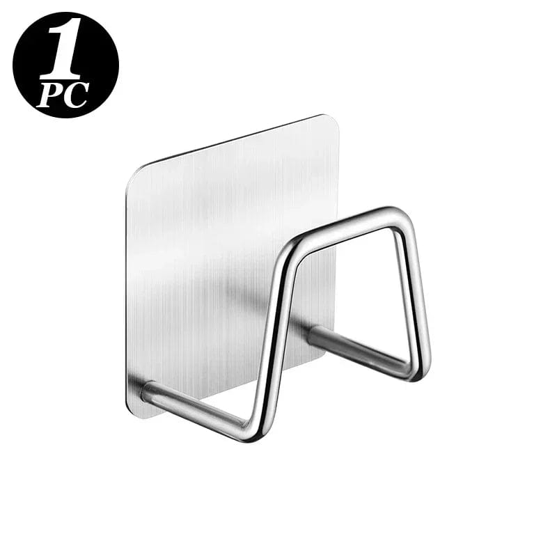 Porte-Éponges en Acier Inoxydable pour Évier de Cuisine, Lot de 1 à 6, Support Auto-Adhésif, Égouttoir, Rangement Mural