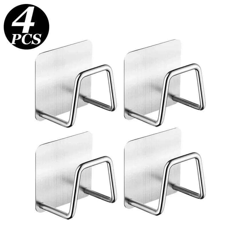 Porte-Éponges en Acier Inoxydable pour Évier de Cuisine, Lot de 1 à 6, Support Auto-Adhésif, Égouttoir, Rangement Mural