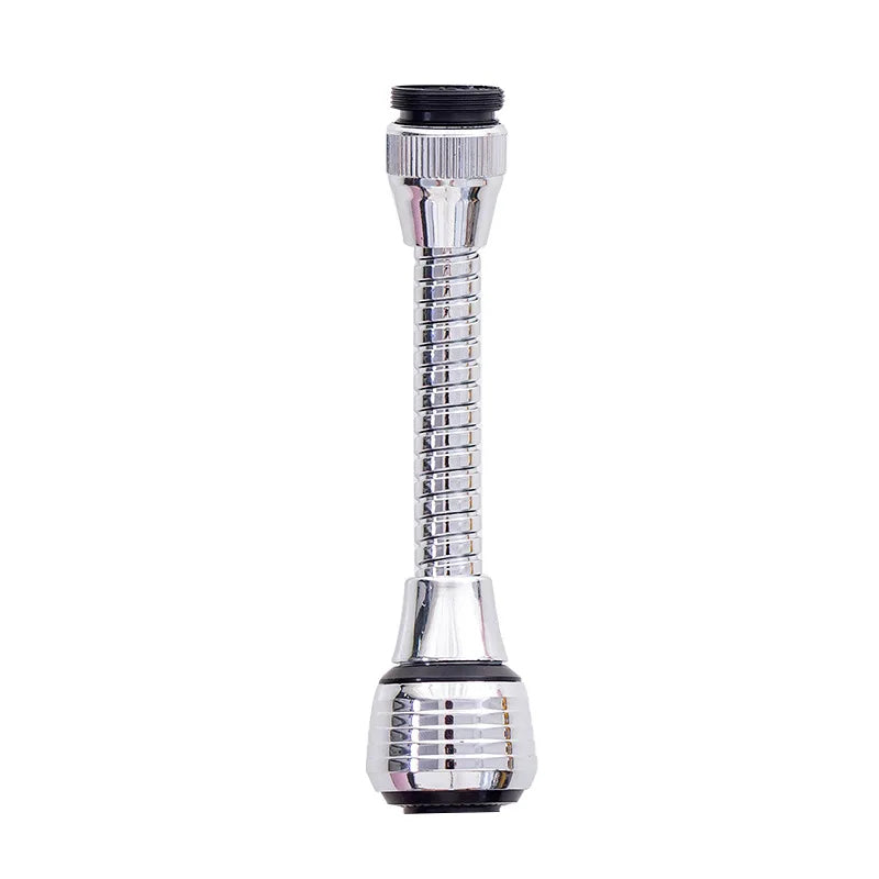 Lot de 2 Embouts de Robinet Rotatifs 360° - Court + Col Flexible, Anti-Éclaboussures