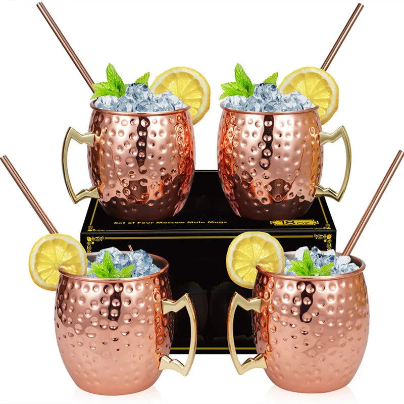 Mug Moscow Mule Martelé Inox Finition Cuivre – À l'Unité ou Lot de 4
