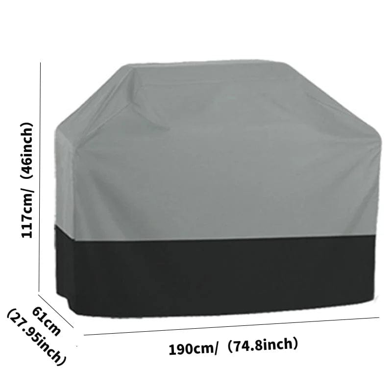 Housse de Barbecue en Tissu Oxford 210T | Protection Jardin BBQ Anti-UV - Noir barbecue