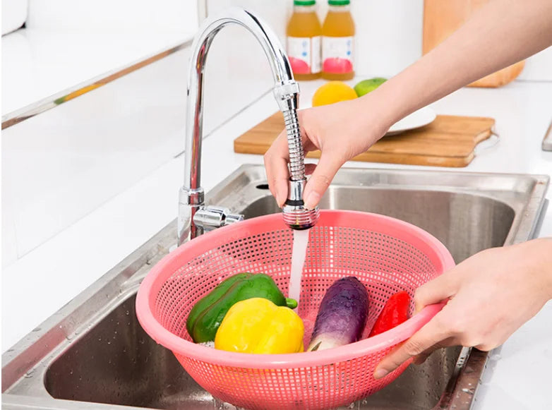 Lot de 2 Embouts de Robinet Rotatifs 360° - Court + Col Flexible, Anti-Éclaboussures