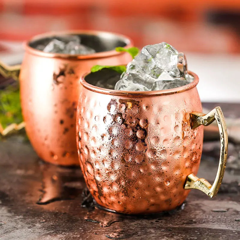 Mug Moscow Mule Martelé Inox Finition Cuivre – À l'Unité ou Lot de 4