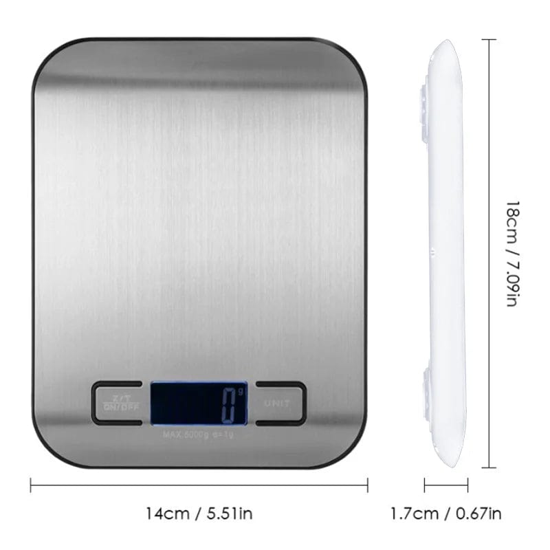 Balance de Cuisine Numérique 5kg/10KG en Acier Inoxydable - Précision 1g balance