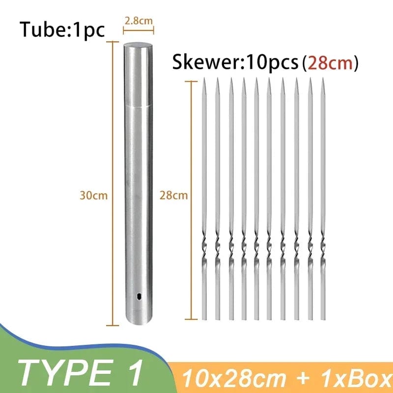 Pics Brochettes Barbecue Inox Réutilisablespour Camping Jardin barbecue