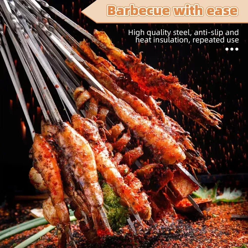 Pics Brochettes Barbecue Inox Réutilisablespour Camping Jardin barbecue