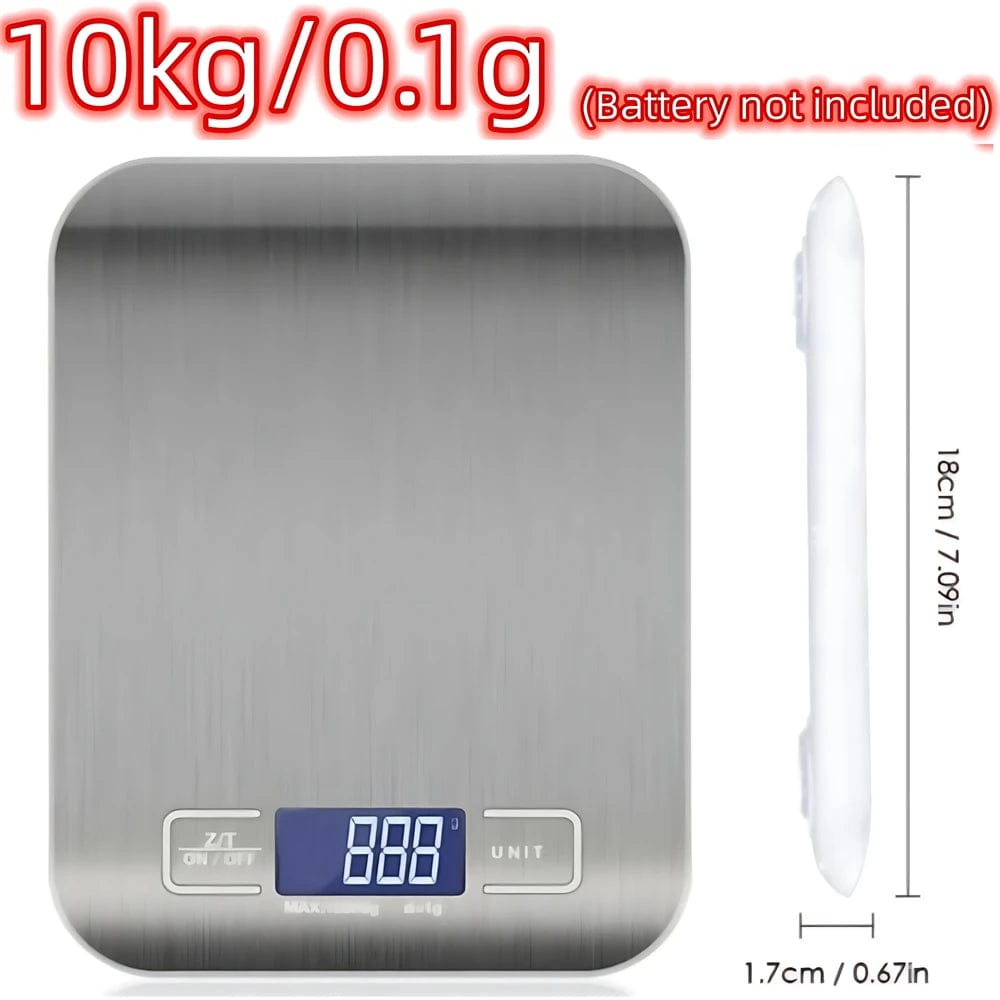 Balance de cuisine numérique en acier inoxydable 5kg/10kg balance