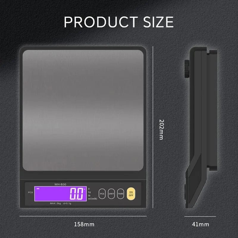 Balance de Cuisine Électronique 5kg/10kg en Acier Inoxydable avec Écran LCD balance