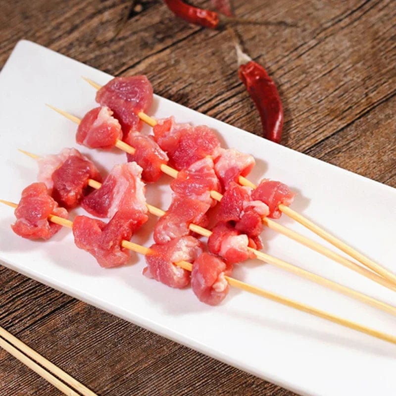 Lot de 90 Pics en Bambou pour Barbecue, Fruits et Snacks - 15/20/25/30cm barbecue