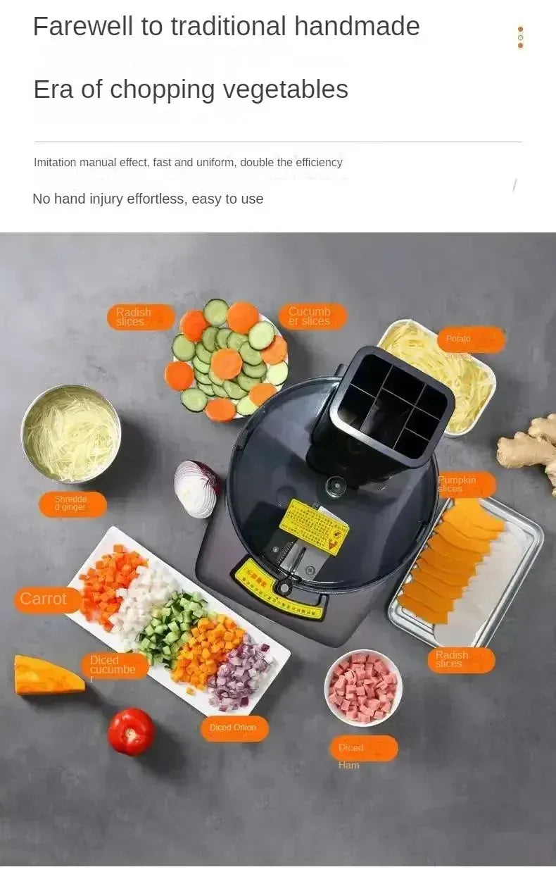 Machine à Couper les Légumes Automatique - Hachoir à Carottes et Pommes de Terre Découpe Rapide et Précise Coupe Légumes