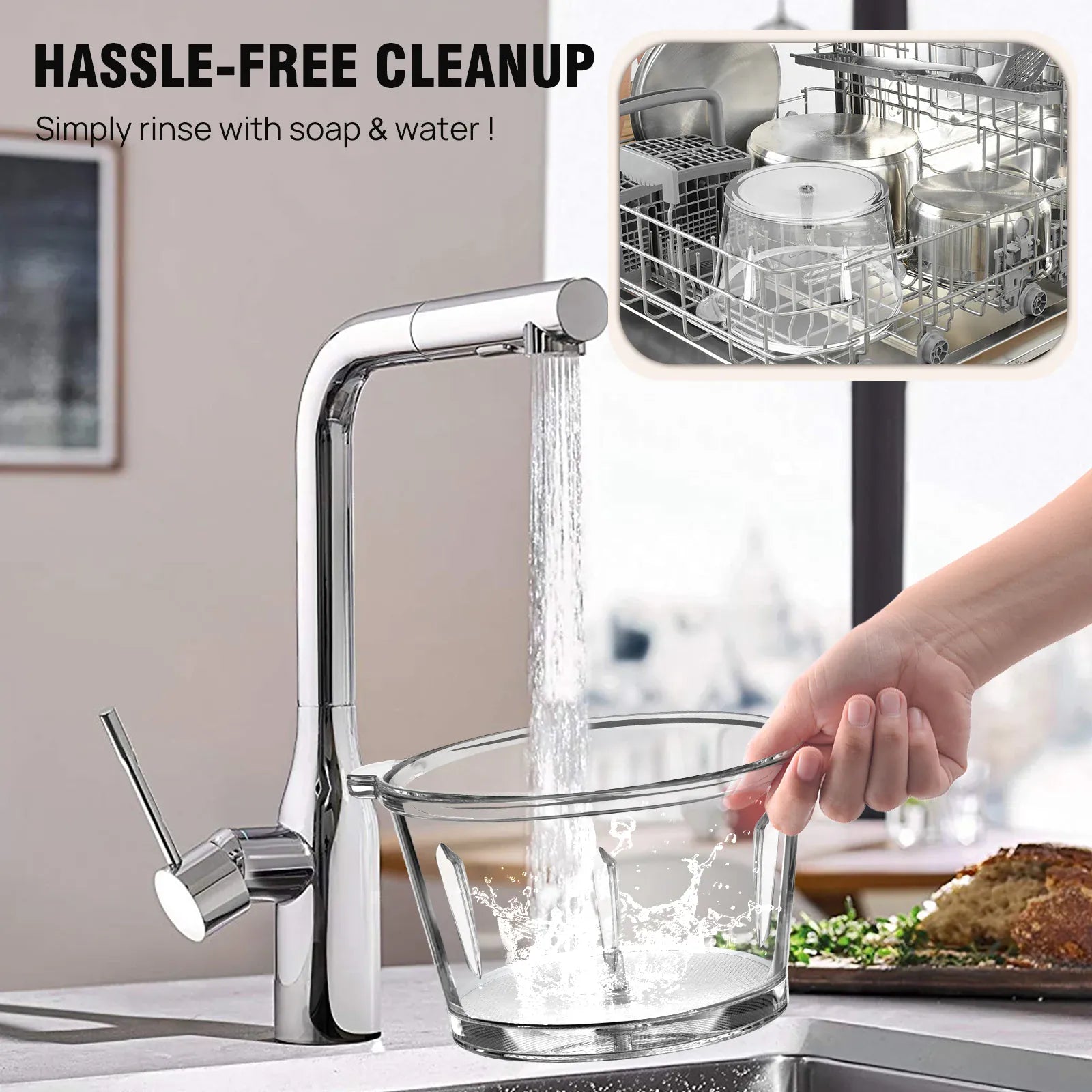 Hachoir Électrique Multifonction 2L 300W — Bol en Verre, 4 Lames Inox, 2 Vitesses hachoir electrique