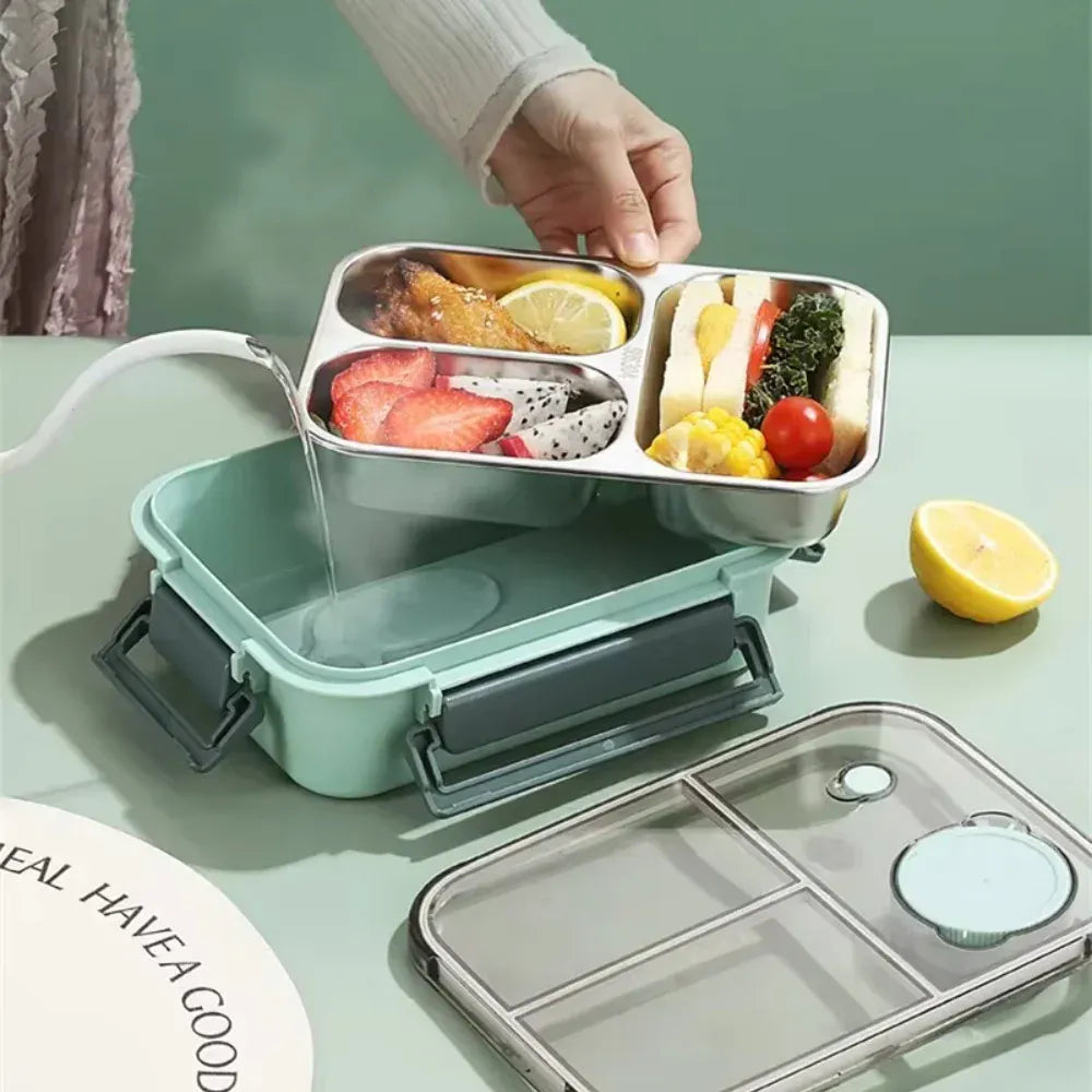 Lunch Box Isotherme 850ml Inox 304 avec Compartiments et Soupe lunchbox