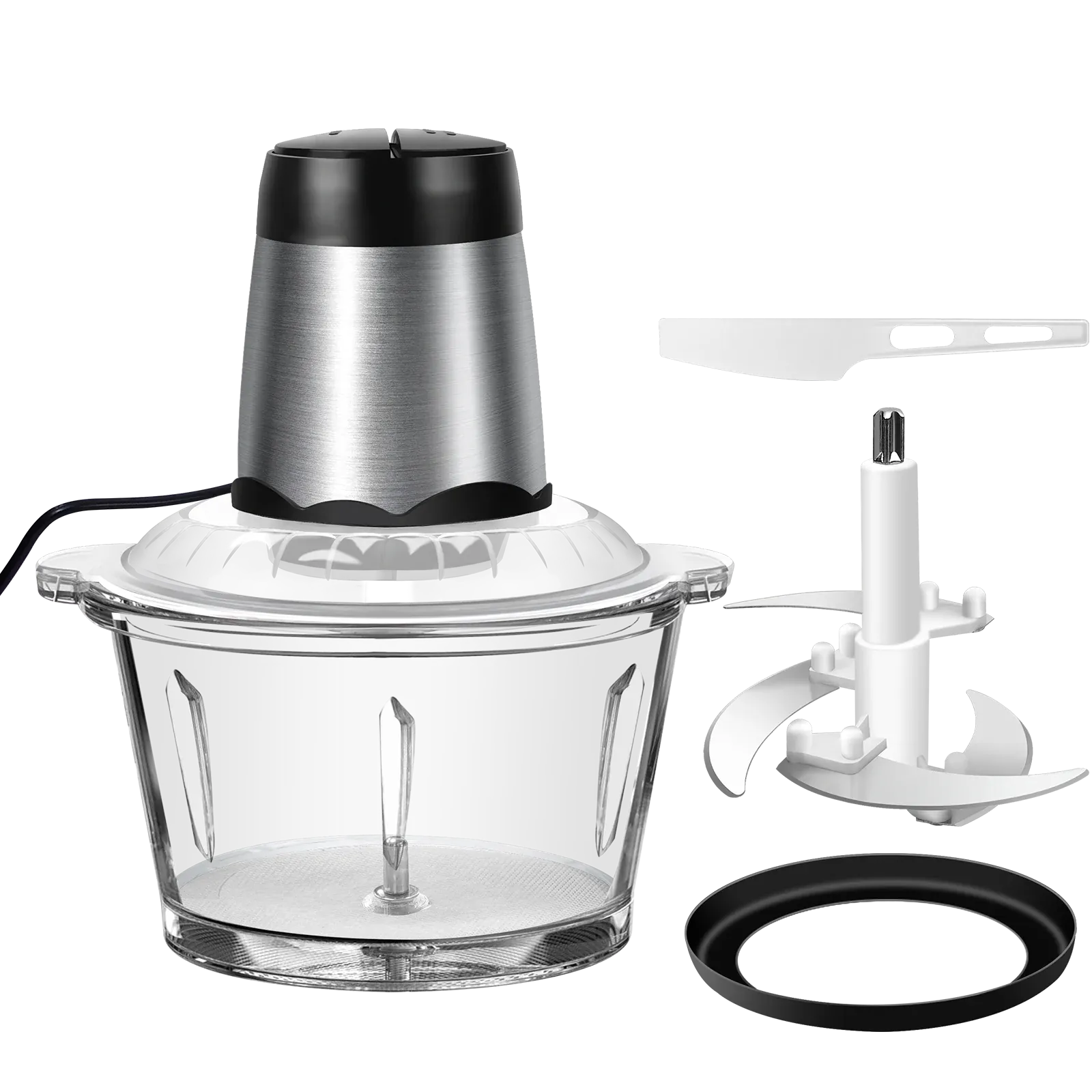 Hachoir Électrique Multifonction 2L 300W — Bol en Verre, 4 Lames Inox, 2 Vitesses hachoir electrique