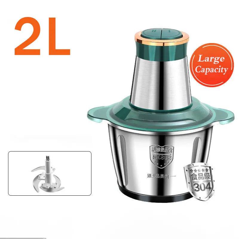 Hachoir Électrique Multifonction 3L Inox 304 — 300 W, 2 Vitesses, 4 Lames hachoir electrique