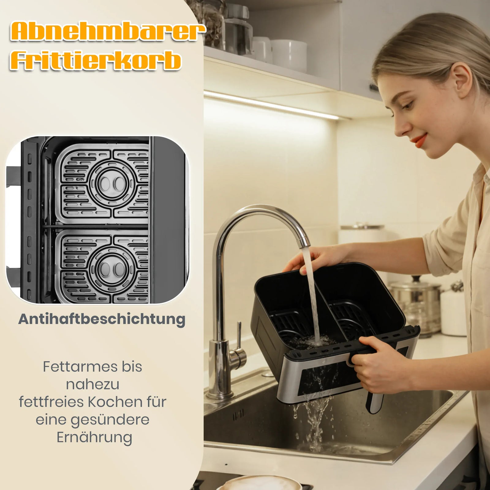 Friteuse Sans Huile 8,5L 2000W avec Hublot et Écran Tactile airfryers