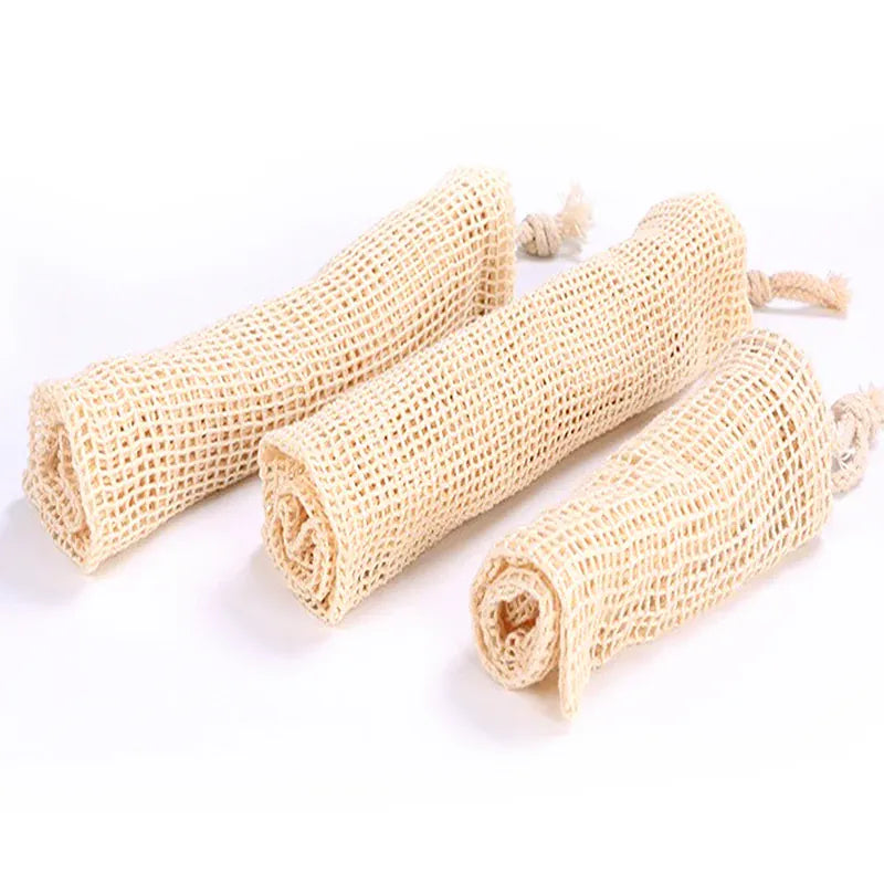 Sacs Filet en Coton Réutilisables - Lot de 5 Pièces Écologiques