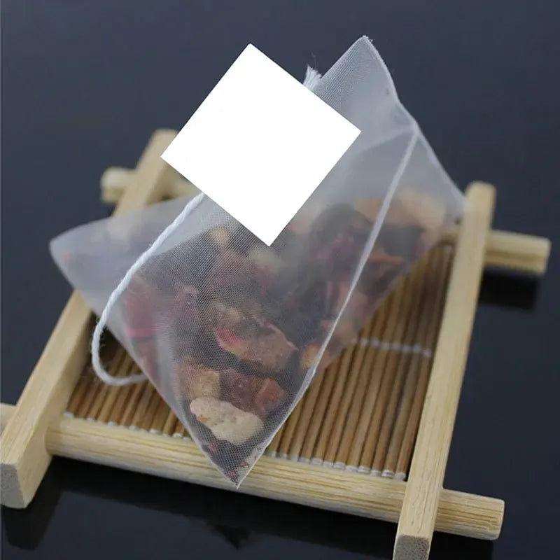 Sachets de Thé Biodegradables - Lot de 100 Pièces Pyramidaux