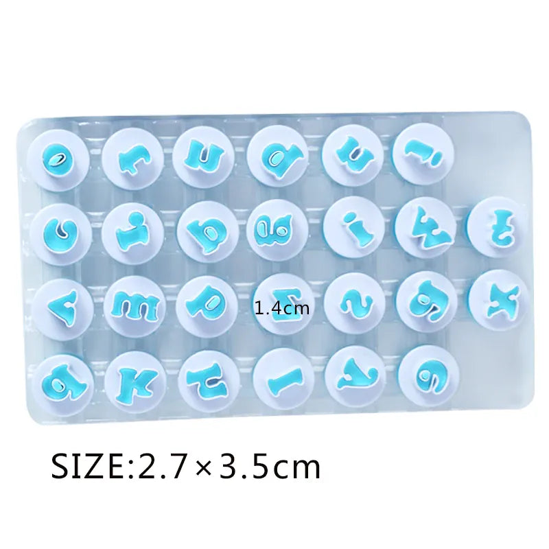 Emporte-pièces à pâtisserie alphabet et chiffres - 36 pièces en plastique emportepieces