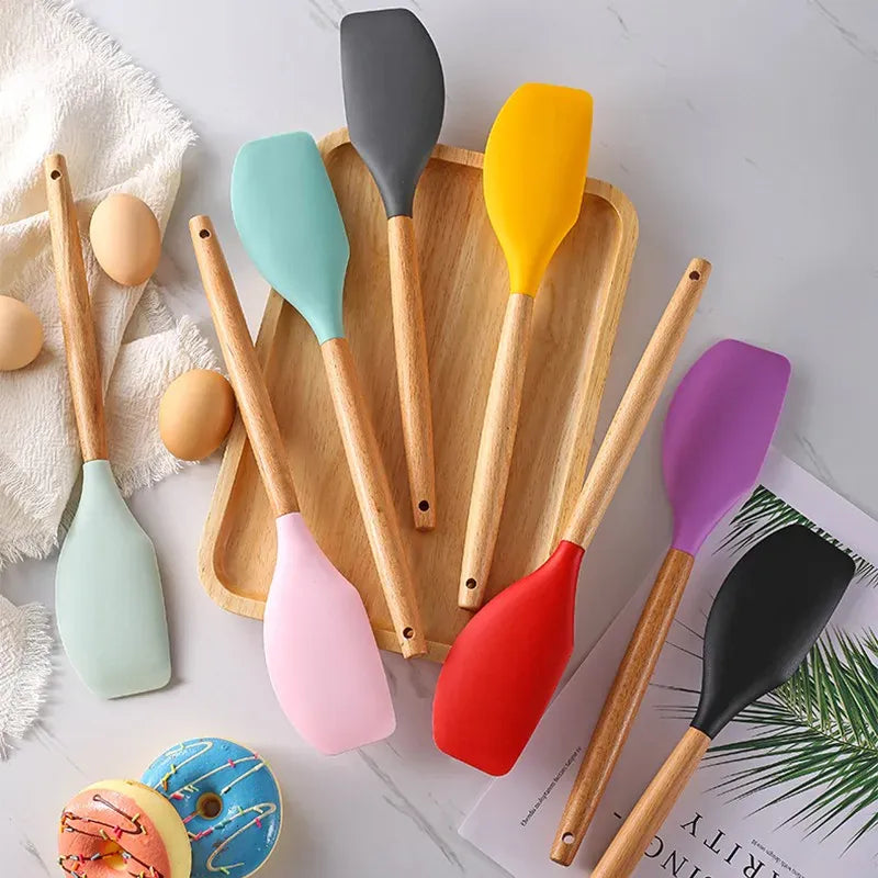Spatule Silicone Multi-Couleurs Résistante à la Chaleur 8 pièces spatule en silicone