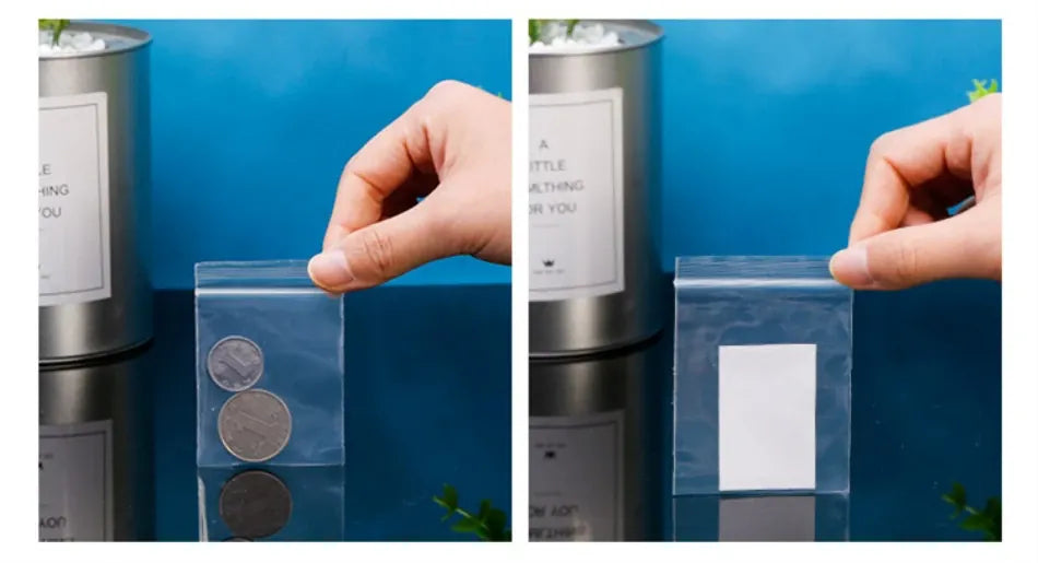 Sachets Zip Transparent Réutilisables Hermétiques - Lot de 50 pièces 10x15 cm