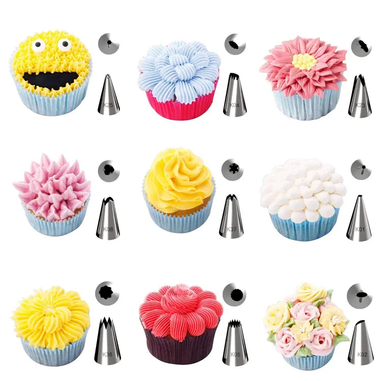 Kit de Décoration de Gâteaux 42 pcs avec Douilles et Poches à Douilles douillepoche