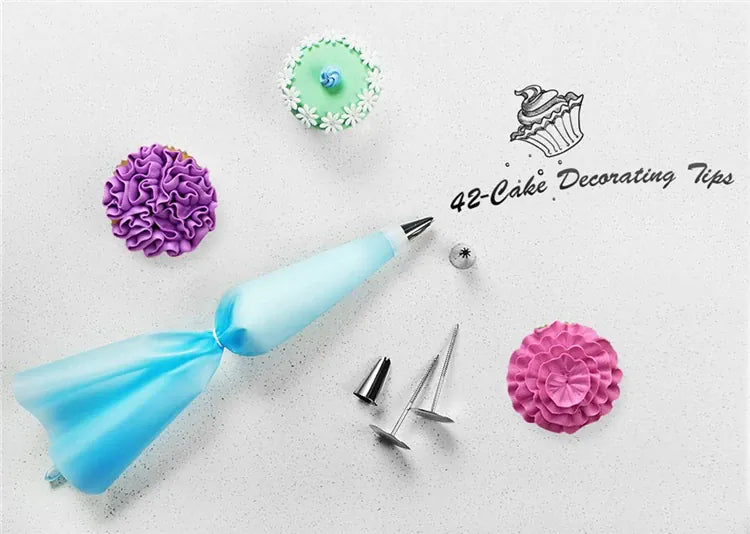 Kit de Décoration de Gâteaux 42 pcs avec Douilles et Poches à Douilles douillepoche