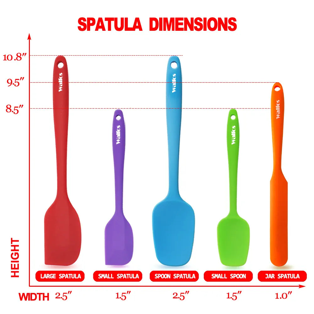 Set Spatules Silicone 5 pièces Résistantes à la Chaleur Pâtisserie spatule en silicone