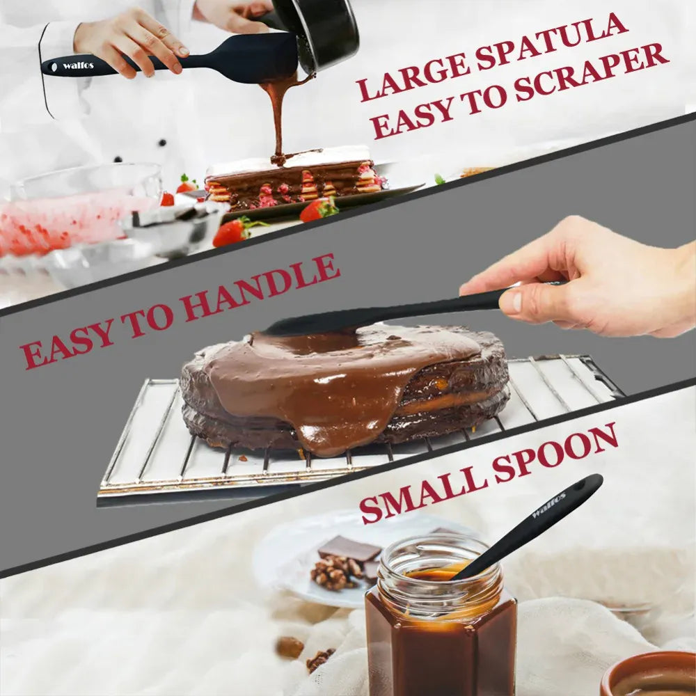 Set Spatules Silicone 5 pièces Résistantes à la Chaleur Pâtisserie spatule en silicone