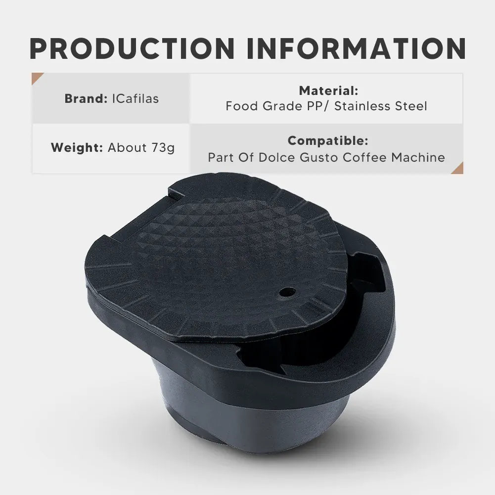 Adaptateur Capsule Réutilisable Compatible Dolce Gusto — Café Moulu ou Nespresso capsule