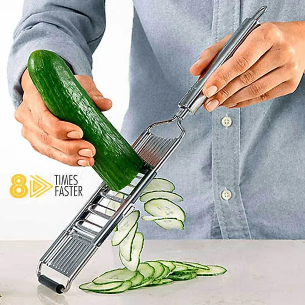 Coupe-légumes Multifonction 4 Lames Inox pour Fruits et Légumes Coupe Légumes