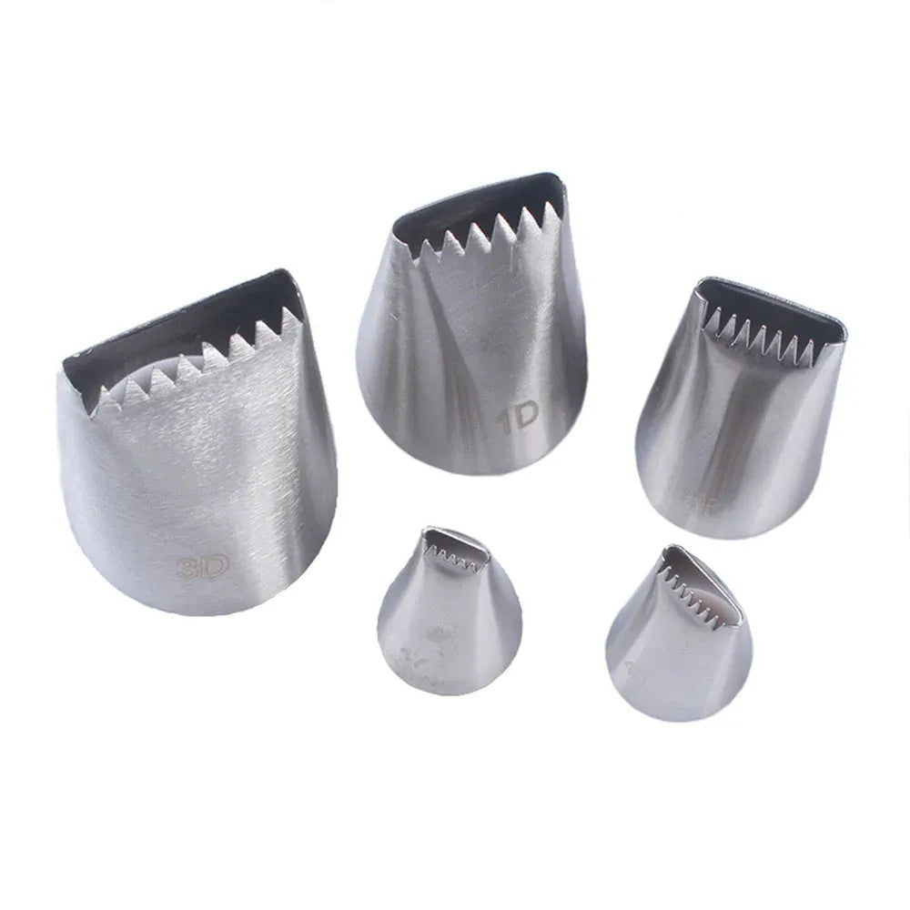 Douilles à Pâtisserie en Acier Inoxydable - Ensemble de 5 Pièces décoratives douillepoche