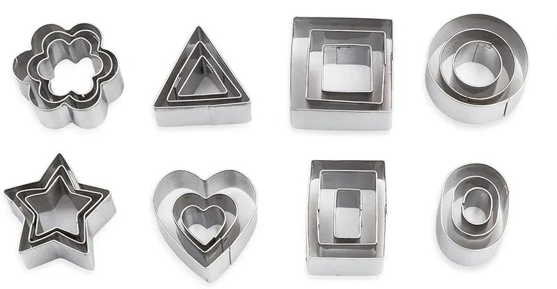 Emporte-pièces en métal géométriques - Set de 10 pour biscuits emportepieces