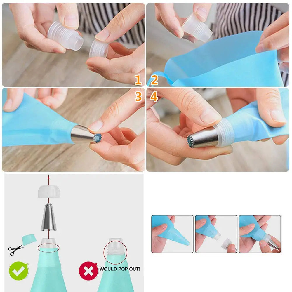 Kit de Décoration de Gâteaux 42 pcs avec Douilles et Poches à Douilles douillepoche