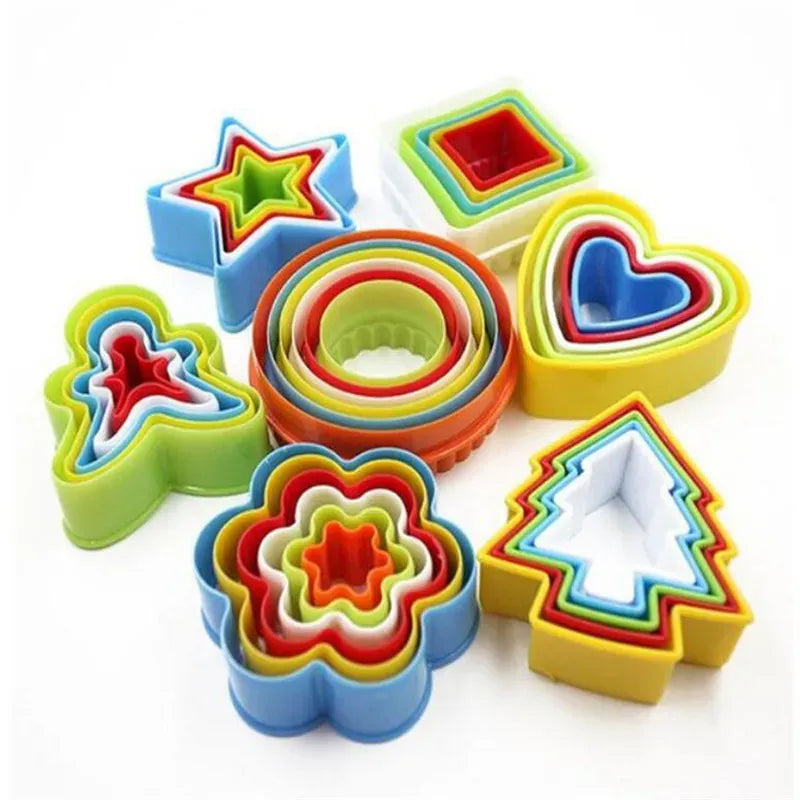 Emporte-pièces pour Pâtisserie en Plastique - 5 Pièces Colorées emportepieces