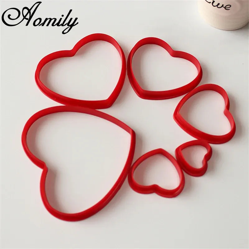 Emporte-pièces en Acier Inoxydable - Set de 6 Cœurs pour Pâtisserie emportepieces