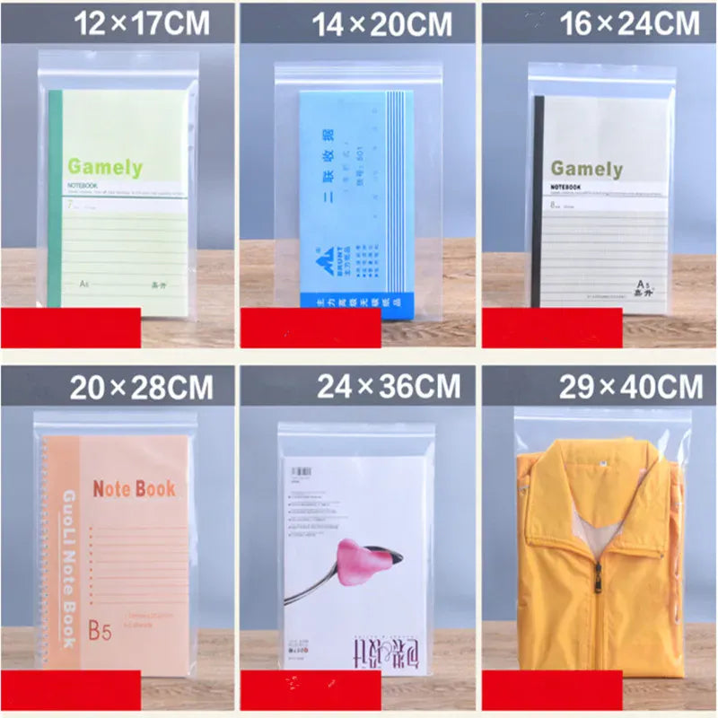 Sachets Zip Alimentaires Hermétiques - Lot de 50 pièces 20x30 cm