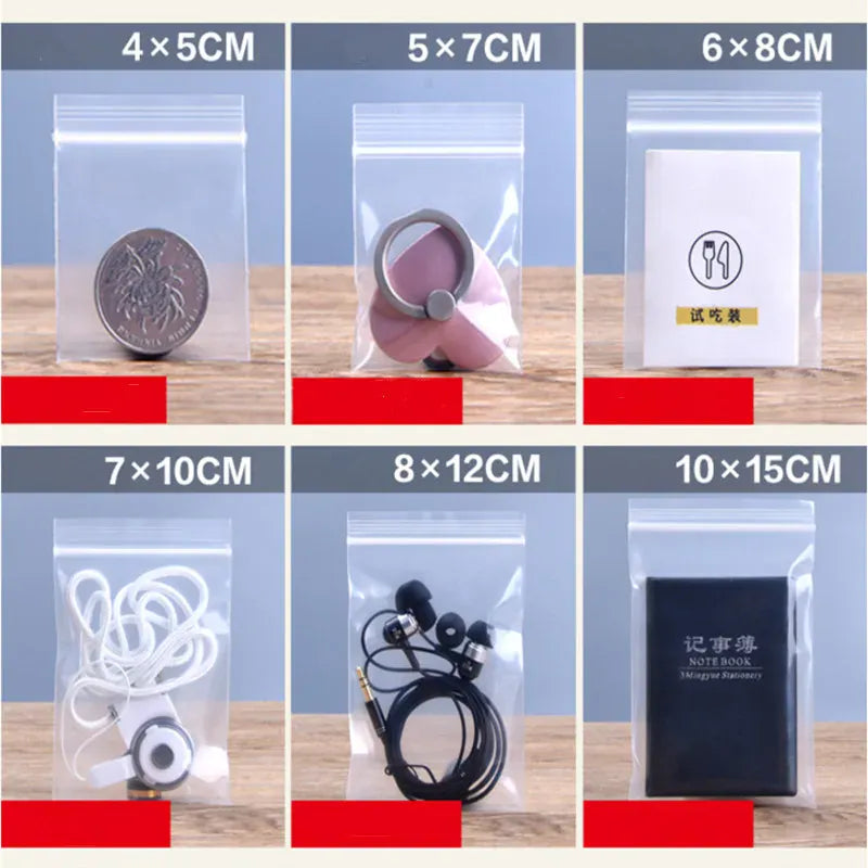 Sachets Zip Alimentaires Hermétiques - Lot de 50 pièces 20x30 cm