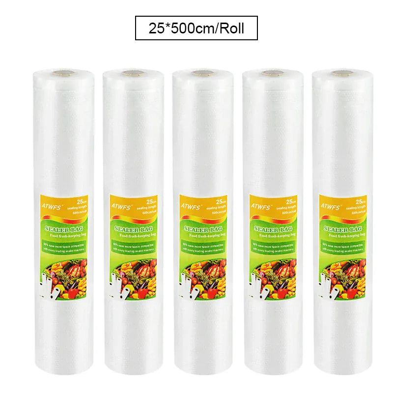 Sacs Sous Vide Hermétiques - Lot de 5 Rouleaux 28cm x 500cm