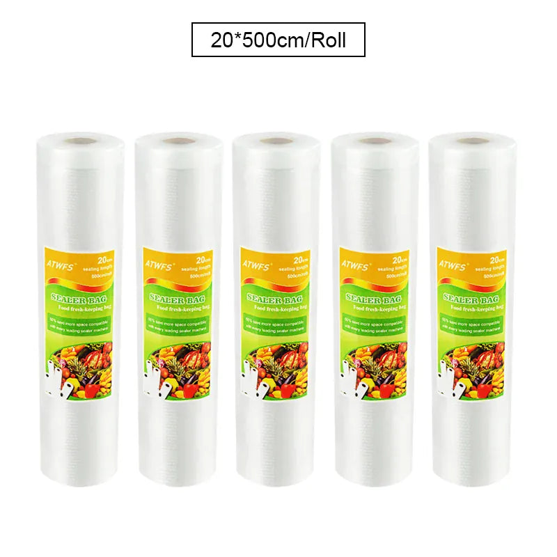 Sacs Sous Vide Hermétiques - Lot de 5 Rouleaux 28cm x 500cm