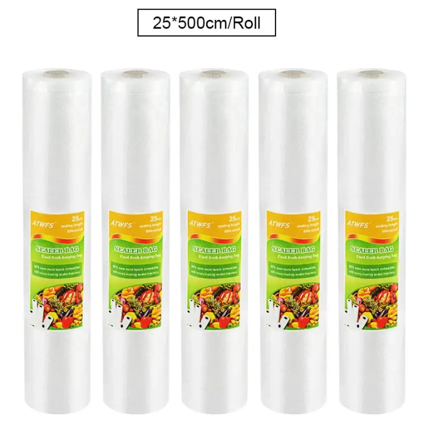 Sacs Sous Vide Hermétiques - Lot de 5 Rouleaux 28cm x 500cm