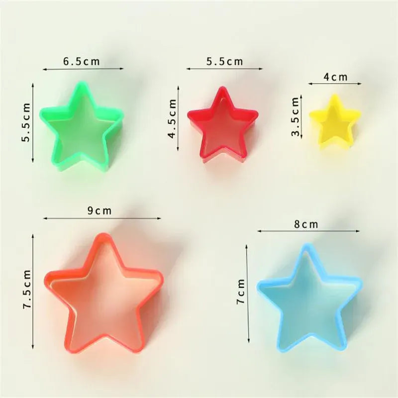Emporte-pièces pour Pâtisserie en Plastique - 5 Pièces Colorées emportepieces