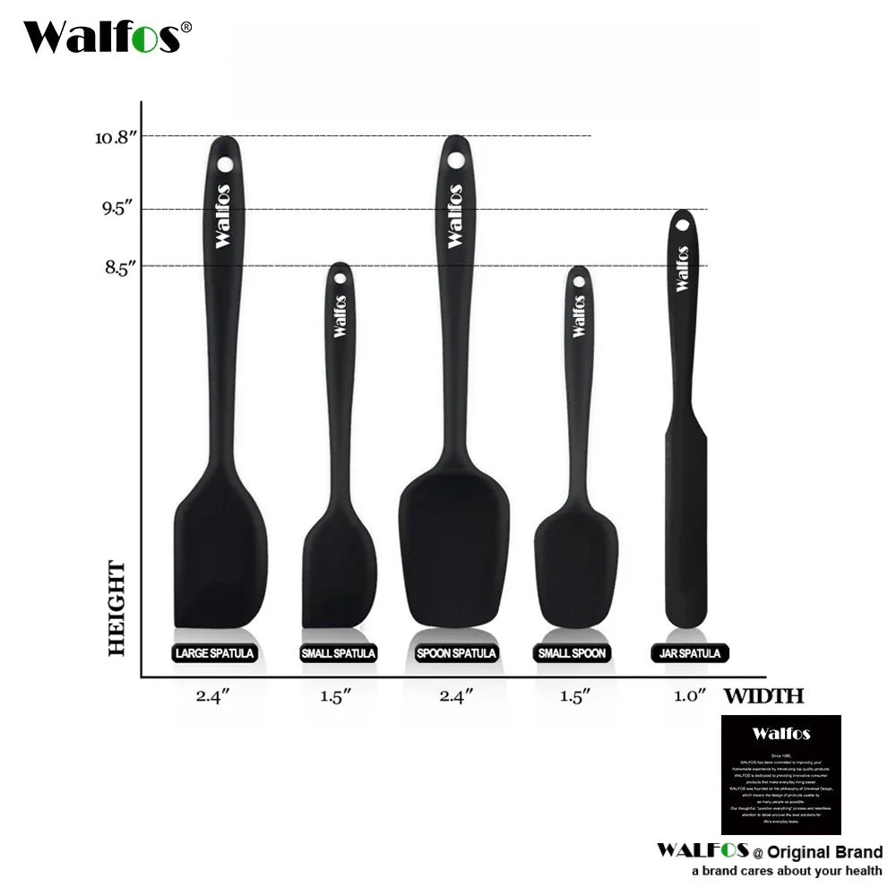 Set Spatules Silicone 5 pièces Résistantes à la Chaleur Pâtisserie spatule en silicone
