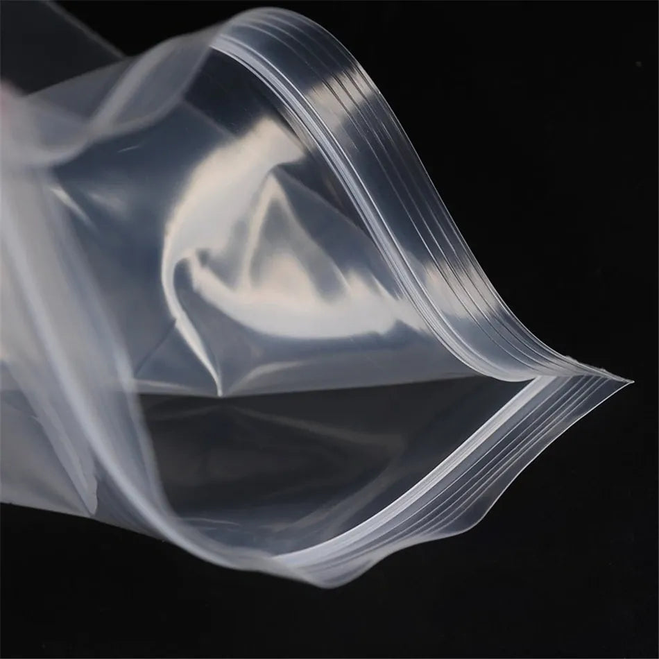 Sachets Zip Transparent Réutilisables Hermétiques - Lot de 50 pièces 10x15 cm