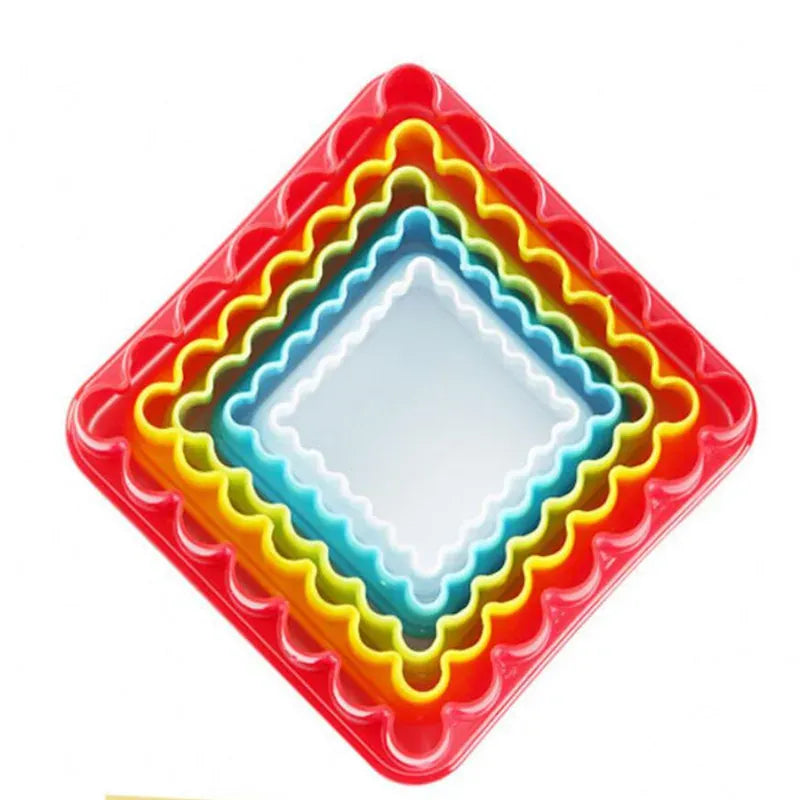 Emporte-pièces pour Pâtisserie en Plastique - 5 Pièces Colorées emportepieces