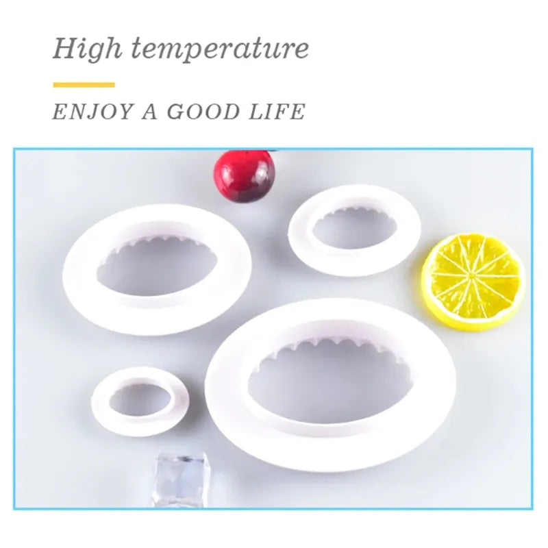 Emporte-pièces à Gâteaux Ovales en Plastique - Set de 4 Pièces emportepieces