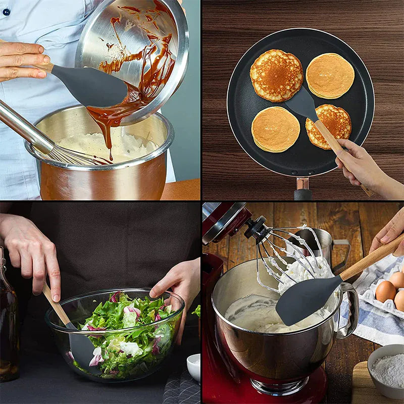 Spatule Silicone Multi-Couleurs Résistante à la Chaleur 8 pièces spatule en silicone