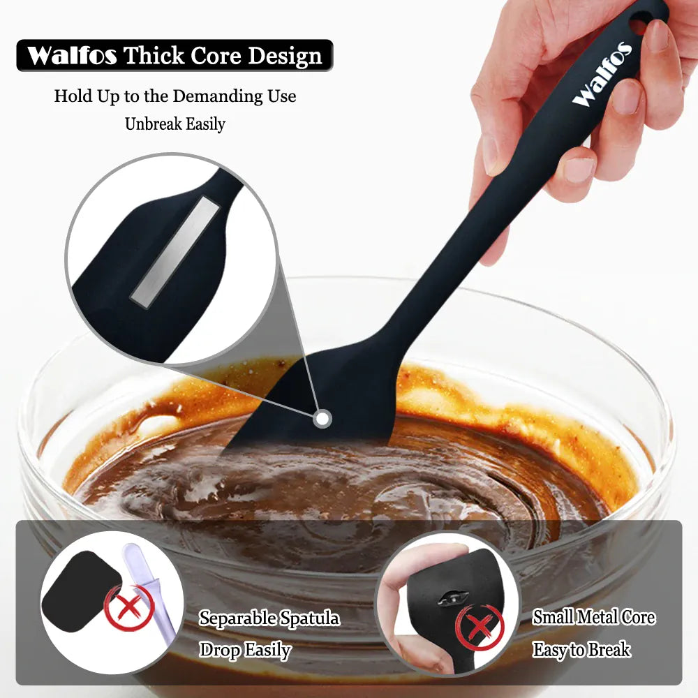 Set Spatules Silicone 5 pièces Résistantes à la Chaleur Pâtisserie spatule en silicone