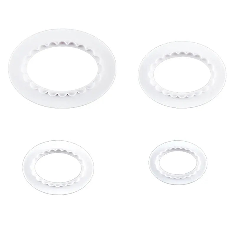 Emporte-pièces à Gâteaux Ovales en Plastique - Set de 4 Pièces emportepieces