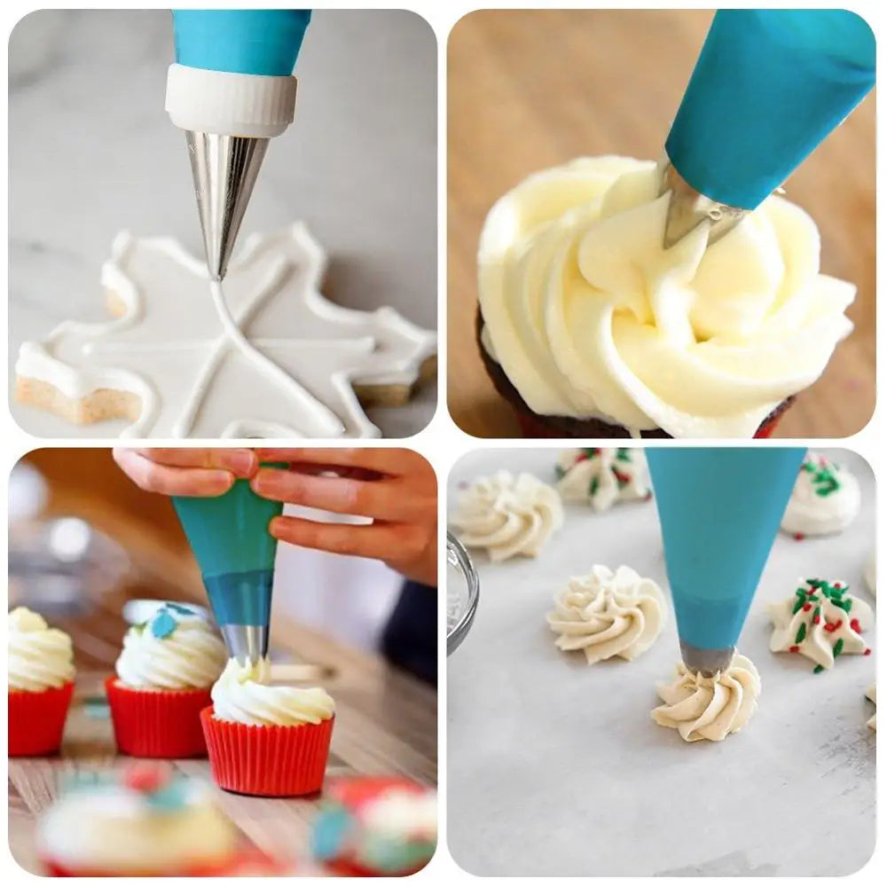 Kit de Décoration de Gâteaux 42 pcs avec Douilles et Poches à Douilles douillepoche