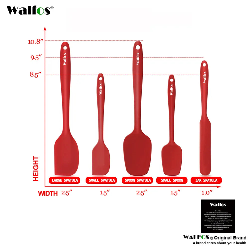Set Spatules Silicone 5 pièces Résistantes à la Chaleur Pâtisserie spatule en silicone
